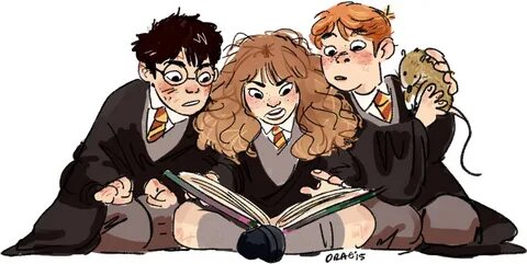 Ron Weasley Harry Potter Hermione Granger Books Myart - Harr
