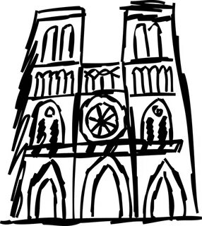 Vector Illustration Of Notre-dame Medieval Catholic - Notre 
