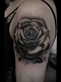 Фото тату с черной розой 25.01.2021 № 0001 - black rose tatt