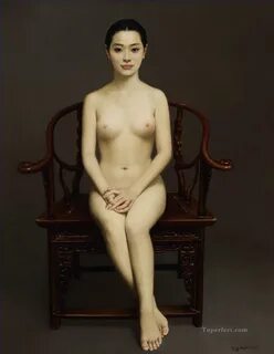 nd029bD Chinese female nude Painting in Oil for Sale