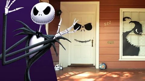 Jack Skellington Halloween Door Decor Disney Family - YouTub