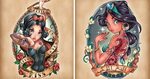 Disney Princesses Re-Imagined As Tattooed Pin Up Girls