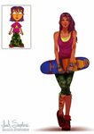 Reggie from Rocket Power. '90s Cartoon Characters as Adults 