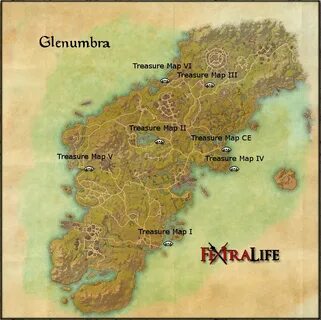 Eso Glenumbra Treasure Map - Wales On A Map