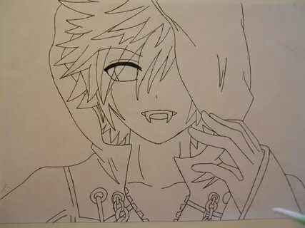 Drawn anime vampire - Pencil and in color drawn anime vampir