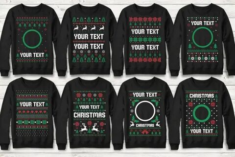 100+ Customizable Ugly Christmas Sweater Designs - only $9! 