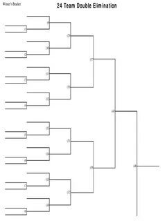 35 Team Double Elimination Printable Tournament Bracket