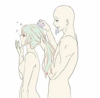 View 12 Anime Couple Drawing Base With Hair - Etarde Wallpap