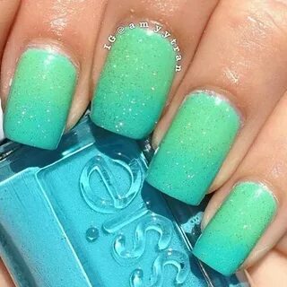 Pin by katie fox on Nail Art Ombre nails, Green nails, Green