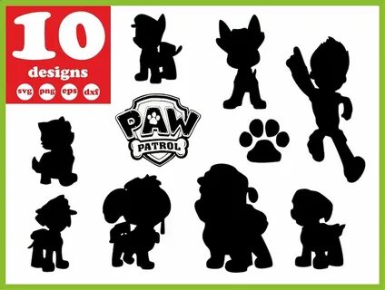 Paw patrol svg file birthday digital download silhouette Ets