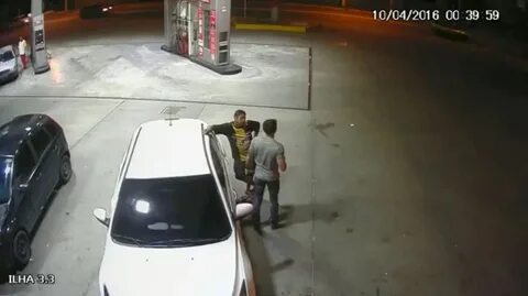 Gas Station Security Cam Blowing a Drunk Stranger in Public 