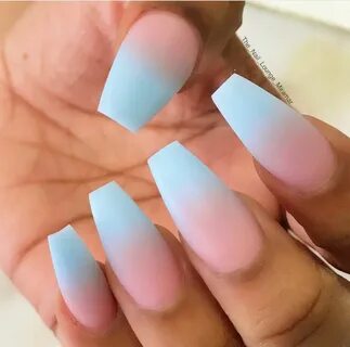 Pin by Kativa Royale on Nails Pink ombre nails, Blue ombre n