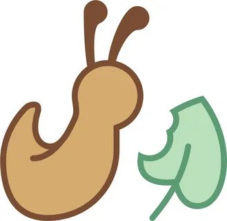 Download HD This Icon Is Depicting A Slug Next To A Leaf Wit