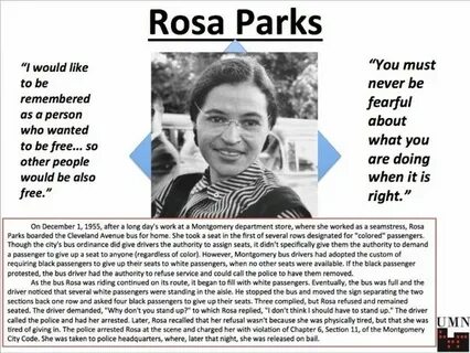 What is Rosa Parks point of view?