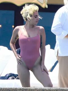 LADY GAGA in Swimsuit at Pedregal Resort in Mexico 07/16/201