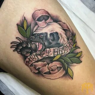 Honey Badger tattoo by Nic Lewis from TRADE MARK TATTOO Durb