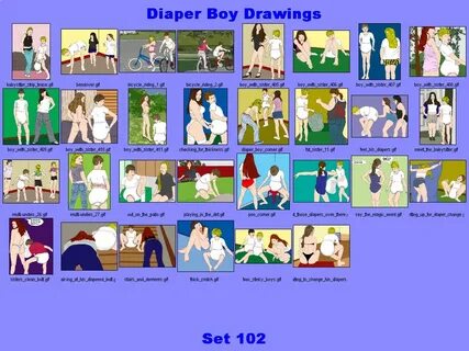 Deeker's Diaper Page- Diaper Boy Drawings- Set #102