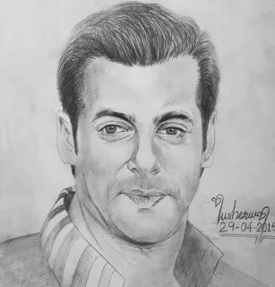 Pencil Sketch of Bollywood superstar Salman Khan by Nausherw
