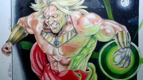 Speed drawing Broly: the legendary super saiyan real - YouTu