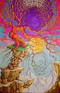 Journey's End Psychedelic art, Psychedelic artwork, Visionar