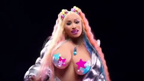 Nicki Minaj big bouncing boobs.. Trollz MV Nude Video on You