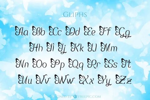 Fly Butterfly (108985) Script Font Bundles