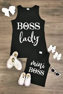 Mommy & Me - "Boss Lady" and "Mini Boss" Tank Tops, also nee