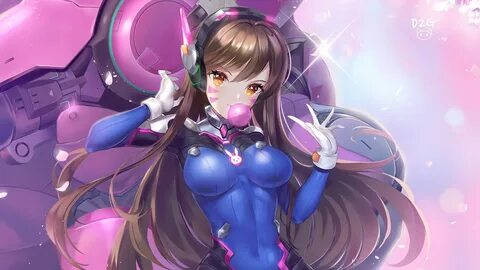 Female anime character digital wallpaper, Overwatch, video g