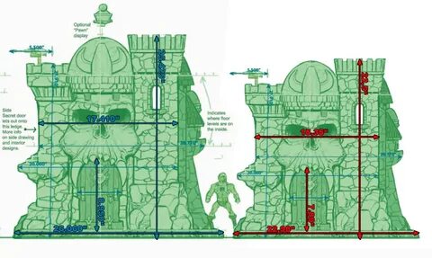 Castle Grayskull Blueprints vs. Prototype - Poe Ghostal's Po