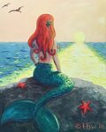 Mermaid, acrylic on canvas painting by Heather B. Williams. 