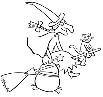 Room On The Broom Coloring Pages - Coloring Home