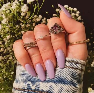 Lavender Coffin Nails - Beauty Nails, Beauty Touch