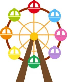 Fair Clipart Roundabout Playground - Carnival Ferris Wheel C