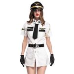 Черные белые женские костюмы пилотов сексуальные женские мак