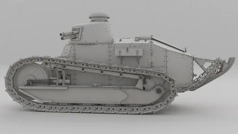 ArtStation - WW1 Renault FT-17 3D Model Tank with Substance 