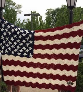 Wavy American Flag Afghan by tracyljk - Craftsy Crochet, Afg