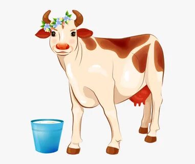 Transparent Fable Clipart - Cat And Cow Cartoon, HD Png Down