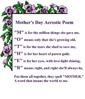 Mother’s Day Poems - Short Poems for Mom on Mothers Day Mom 