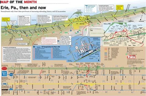 Trains Magazine Map of the Month is Erie PA - Lake Shore Rai