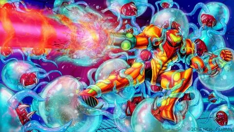 Metroid 1, Neal Akuma Metroid, Fan art, Samus aran