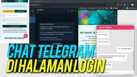 Cara menambahkan Chat Telegram di Halaman Login Hotspot - Yo