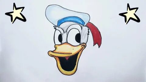 How To Draw Donald Duck Face Drawing DreamOfArt - YouTube