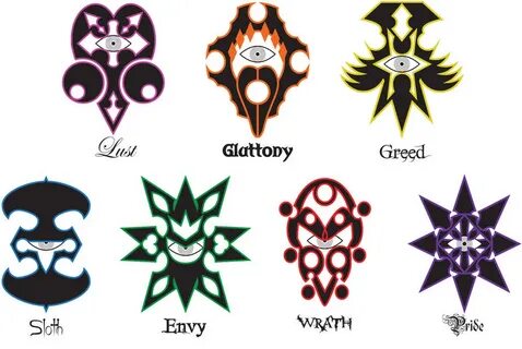 7 Deadly Sins Symbols Meaning - Draw-virtual