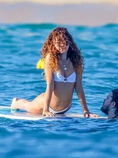 Sarah Hyland in a White Bikini on a Boat in Cabo San Lucas 1