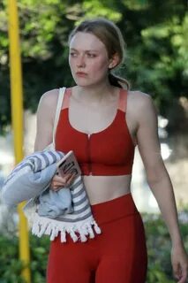 DAKOTA FANNING at a Gym in Los Angeles 04/09/2019 - HawtCele