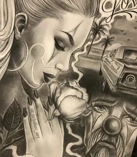 Чикано Чикано Chicano drawings, Chicano art tattoos, Lowride