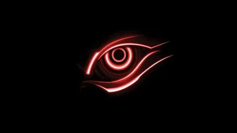 red halo headlight, eye illustration #eyes black background 