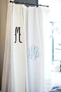 Monogrammed Shower Curtain
