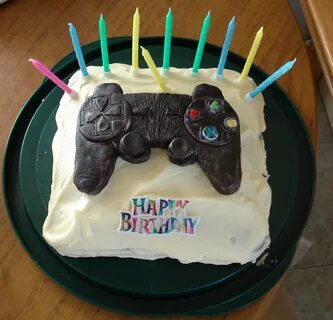 playstation birthday cake for an early birthday party. tha. 