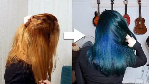 Fixing Unevenly Bleached Hair - Dying it BLUE - YouTube